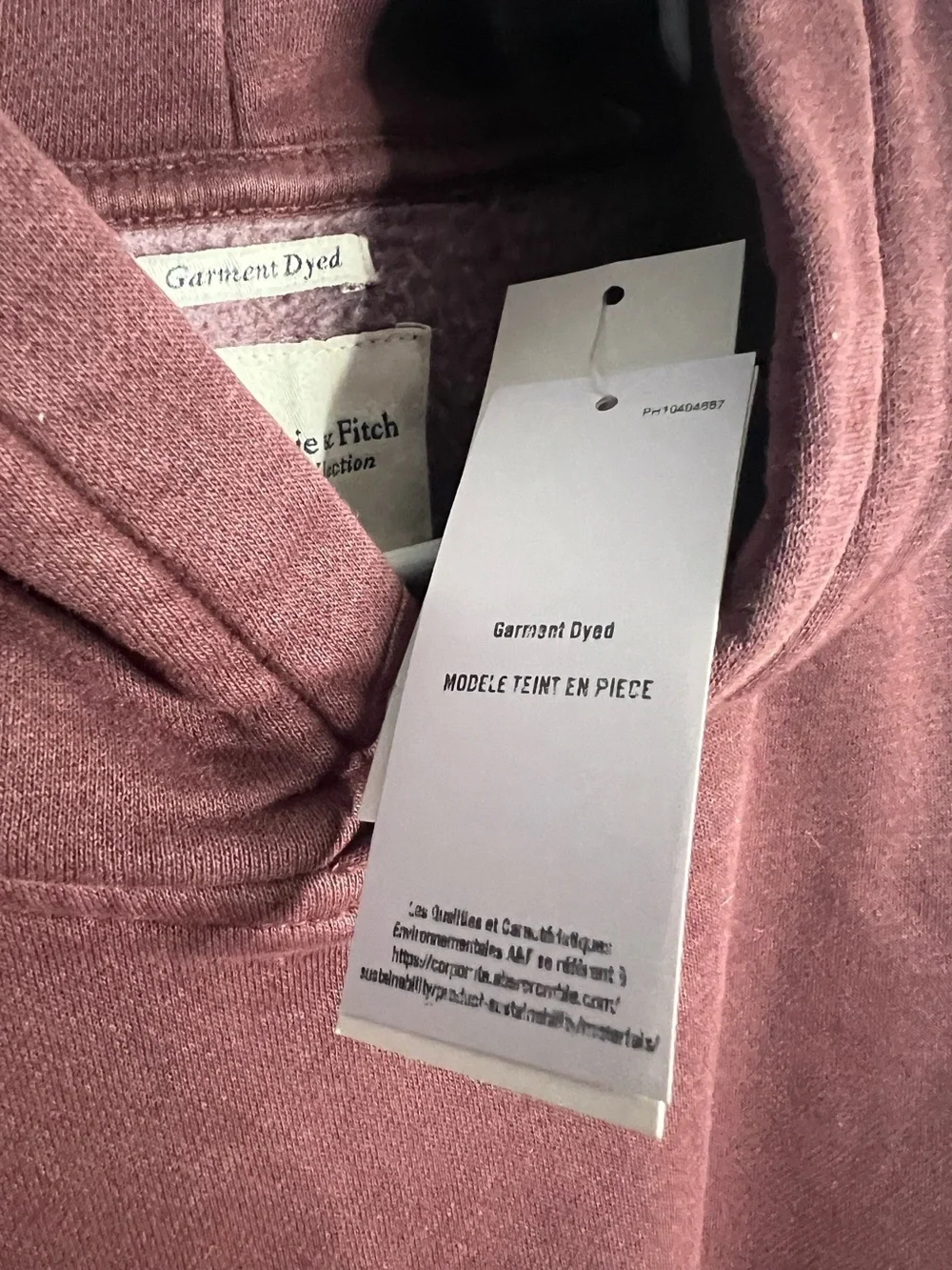 Abercrombie and Fitch Burgundy Hoodie Sweater Womens Medium - Picture 5 of 5